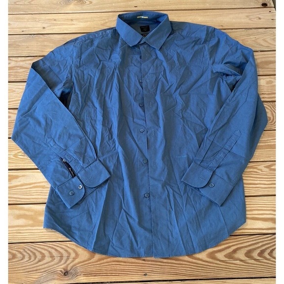 Rare Rabbit Button Down Shirt Size Large Men’s Blue Long Sleeve - Picture 1 of 9